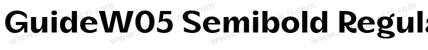 GuideW05 Semibold Regular字体转换